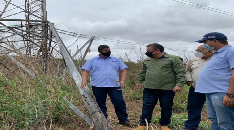 Equipo multidisciplinario de Corpoelec inspecciona línea eléctrica Tigre I en Anzoétegui tras acto de sabotaje