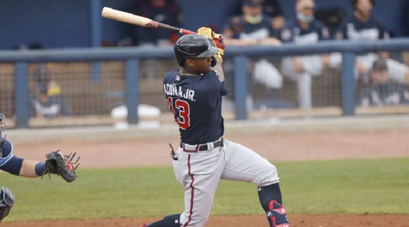 Ronald Acuña Jr. despachó su cuarto jonrón de la pretemporada