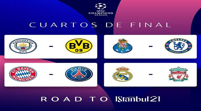 Así se jugarán los cuartos de final de la Liga de Campeones