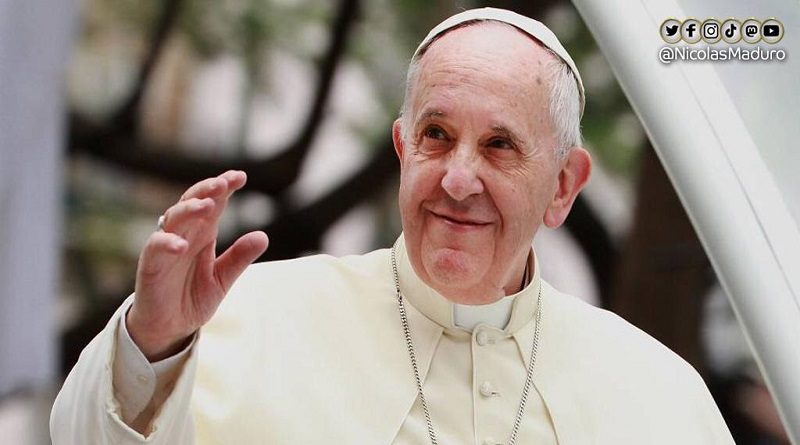 Venezuela felicita al papa Francisco tras celebrarse el 8vo aniversario de su pontificado