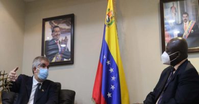 Viceministro Yuri Pimentel sostuvo reunión de trabajo con el encargado de Negocios de Nigeria
