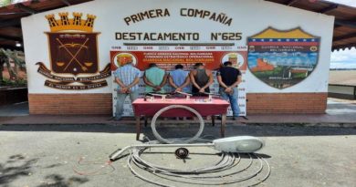 Desarticulado grupo delictivo "El Tren del Gordo Eddy" dedicado al robo de material eléctrico en Bolívar
