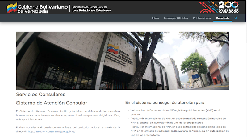 Cancillería venezolana habilita nuevo sistema de atención consular a usuarios dentro y fuera del país mediante su portal web