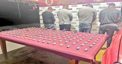 GNB desmantela banda dedicada al tráfico ilícito de drogas e incauta 2,250 Kg de cocaína en Táchira