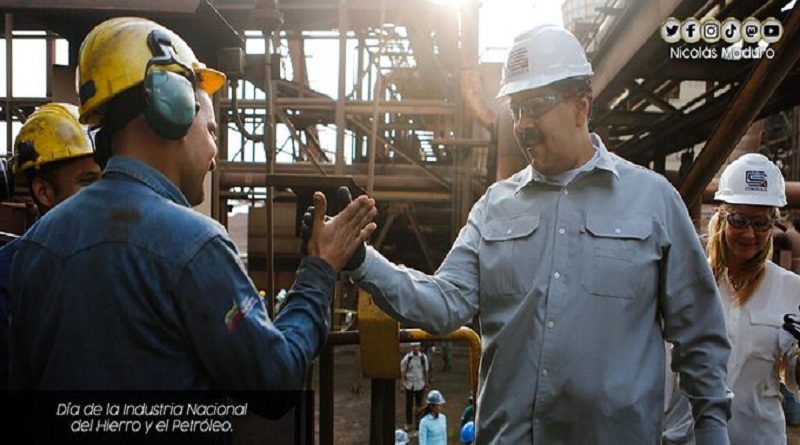 Jefe de Estado reitera el compromiso de la clase obrera por la transformación de la economía productiva en el Día de la Industria Nacional del Hierro y el Petróleo