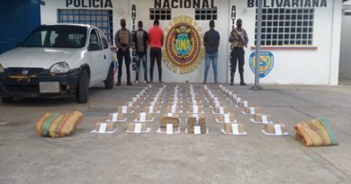 Más de 80 kilos de droga incautados por la PNB en varios estados del país