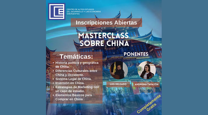 Cedees dictará gratis MasterClass sobre China