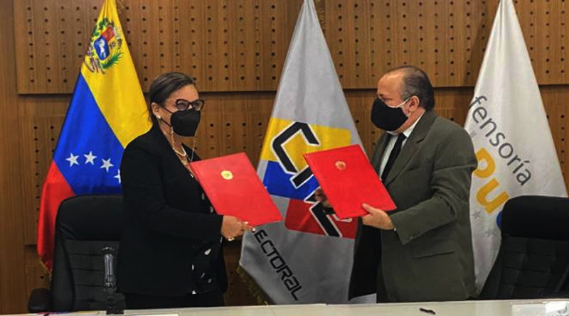 Defensoría del Pueblo y el CNE firman convenio de cooperación interinstitucional y académico