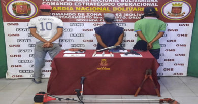 Desarticulada banda"Los Menores" en el estado Bolívar