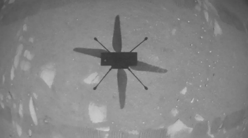 Primera aeronave que sobrevuela otro planeta: Helicóptero Ingenuity realiza su primer vuelo en Marte
