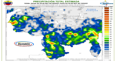 Abundante nubosidad y precipitaciones de intensidad variable en algunos estados del país