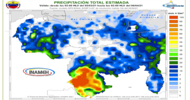 Inameh prevé lunes de abundante nubosidad y precipitaciones en el país