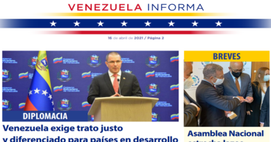Edicióin número 4 del boletín semanal Venezuela Informa aborda tema de vacunas contra la COVID-19 en el mundo y solidaridad con países hermanos y