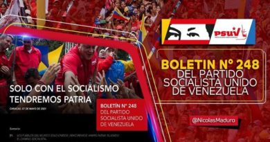 Edición N° 248 del Boletín Informativo del PSUV está dedicado a la consolidación del Socialismo Bolivariano