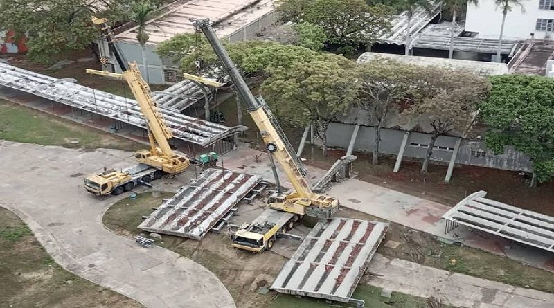 Culminan con éxito trabajos de desmontaje controlado de segunda losa de los pasillos del corredor número 5 de la UCV