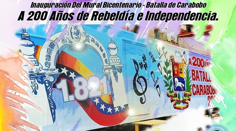 En Caracas trabajadores de DP regalan un mural como parte del Bicentenario de Carabobo