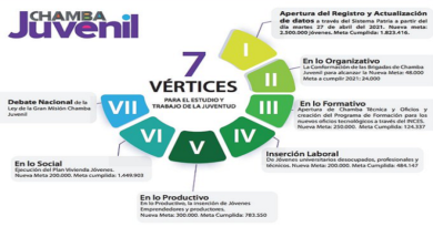 Estos son los 7 vértices activados de la Gran Misión Chamba Juvenil en su nueva etapa