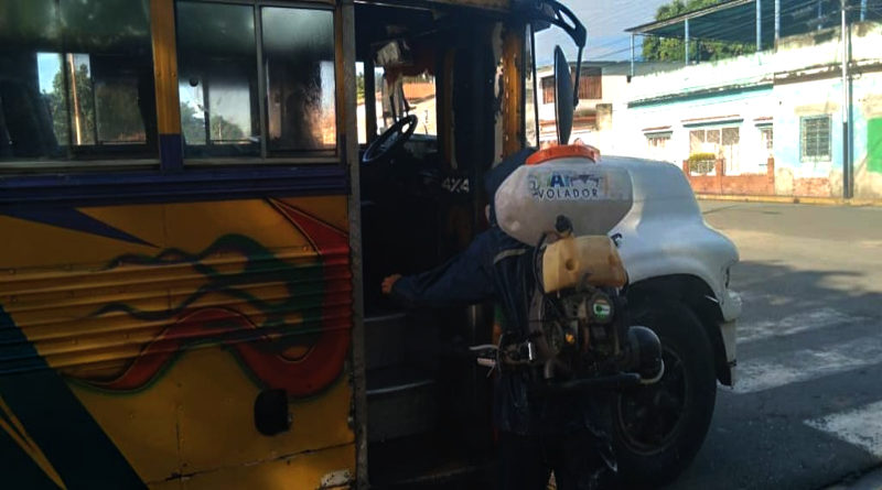 Gobierno Bolivariano realizó jornada de desinfección en unidades de transporte público de Lamas estado Aragua