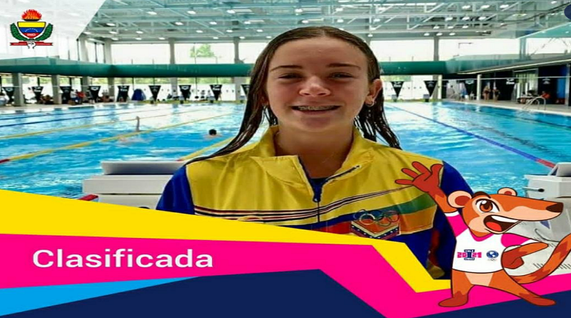 Natación | María Yegres clasifica a los I Juegos Panamericanos Junior Cali Valle 2021