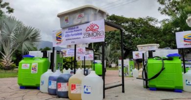 Entregan equipos de desinfección para combatir la COVID-19 en comunidades de Miranda