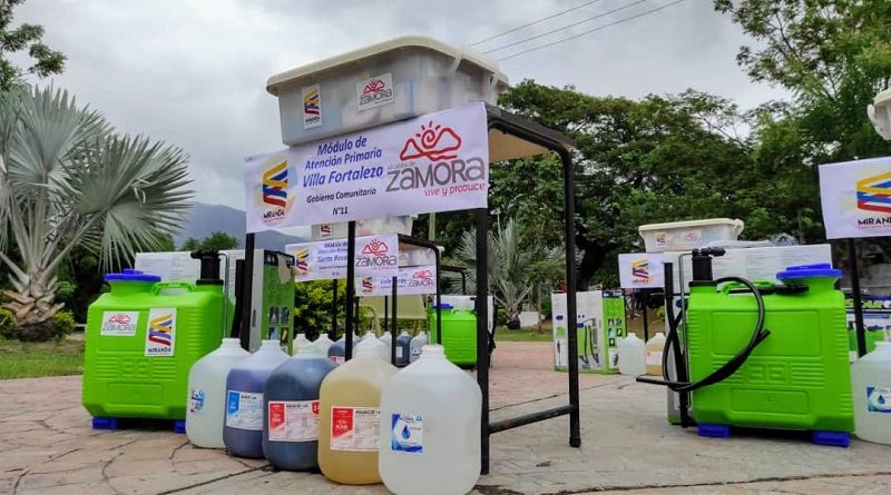 Entregan equipos de desinfección para combatir la COVID-19 en comunidades de Miranda
