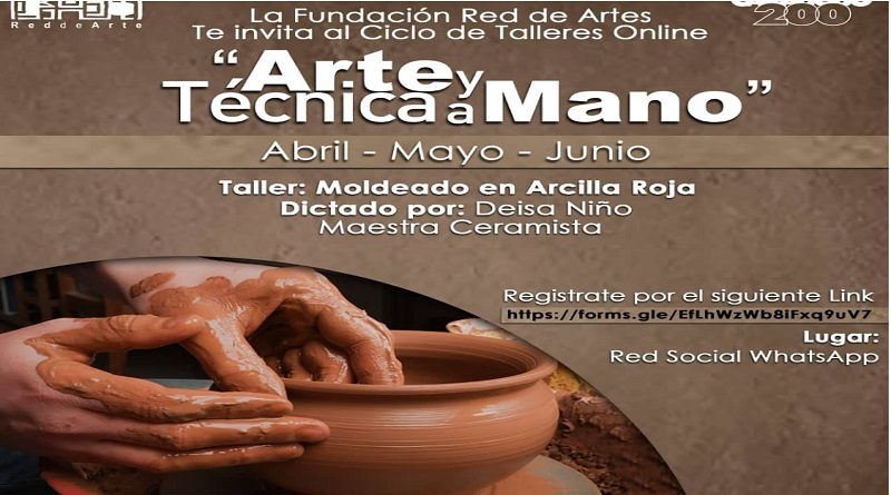 Fundación Red de Arte lleva a cabo el taller de formación "Moldeado en Arcilla Roja" como parte del Gran Festival Cultural Carabobo 200