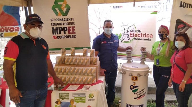 Corpoelec se suma al plan de atención integral comunitaria en Cojedes, Guárico y Portuguesa con la entrega de bombillos tipo LED