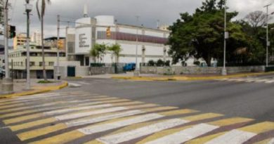 Llevan a cabo remozado de las capas cromáticas del cruce de peatones Cruz-Diez frente al Museo de la Estampa y del Diseño