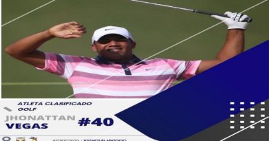 Venezuela llega a 40 clasificados a los JJOO con el golfista Jhonattan Vegas