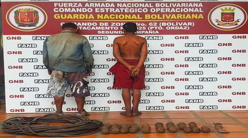 GNB detiene a dos sujetos por hurto de material