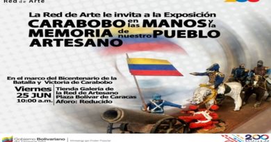 Exposición "Carabobo en las Manos y la Memoria de Nuestro Pueblo Artesano" será inaugurada este 25Jun