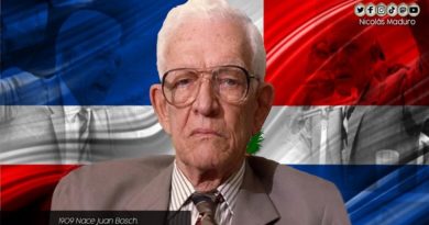 Venezuela conmemora 112 del natalicio del revolucionario dominicano Juan Bosch por su lucha frente al imperio