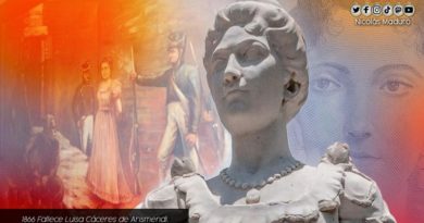 Venezuela conmemora 155 años de la siembra de la heroína Luisa Cáceres de Arismendi