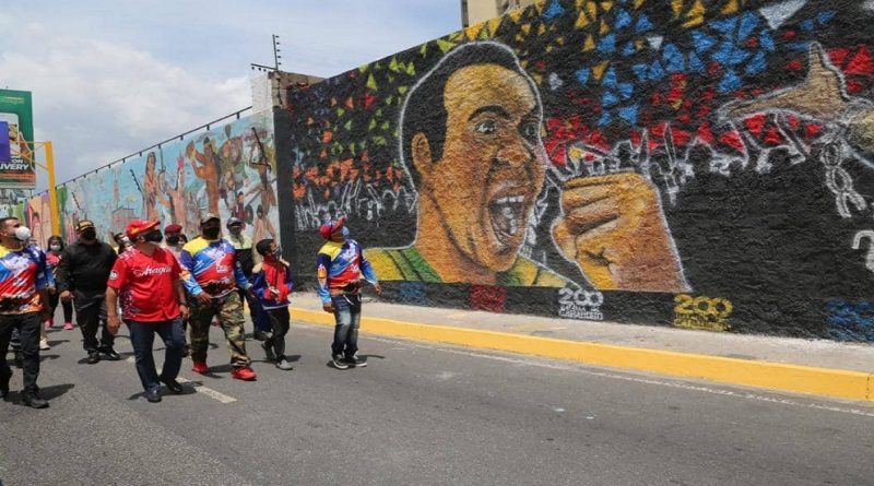 Con una extensión de más de 2.850 metros inauguran mural del Bicentenario de la Batalla de Carabobo en Aragua