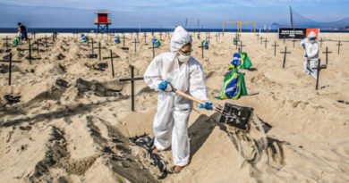 Brasil supera las 496 mil muertes por la COVID-19