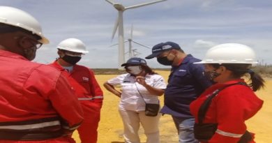 Falcón | Autoridades inspeccionan Parque Eólico de Paraguaná para fortalecer al SEN