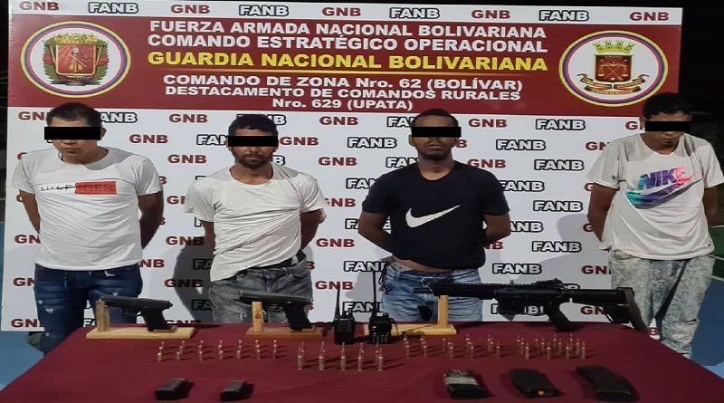 Capturados integrantes del GEDO "El Ciego" con armas de guerra en Bolívar