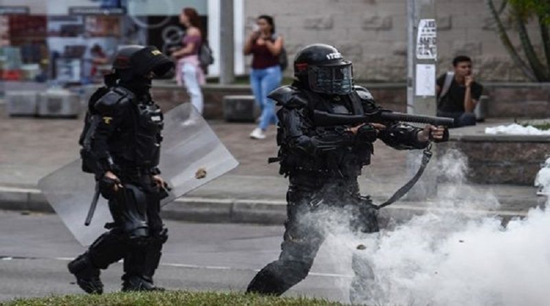 Registran 3.789 casos de violencia contra manifestantes en Colombia