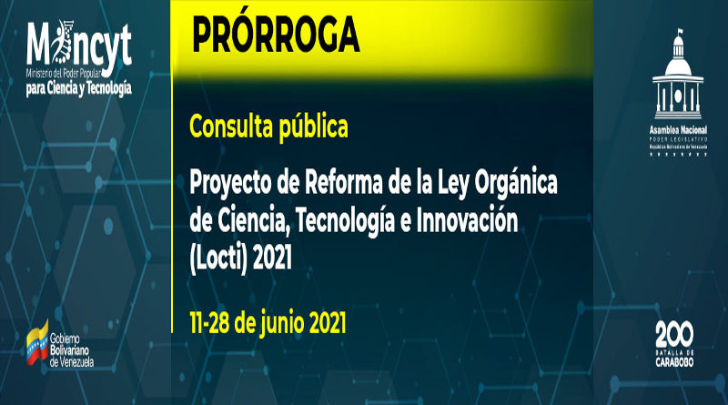 Se extiende plazo hasta el 28 de junio para la consulta pública sobre la reforma a la Locti