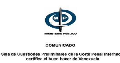 Venezuela recibe notificación de la resolución de la Sala de Cuestiones Preliminares de la CPI sobre solicitud de control judicial