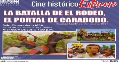Cortometraje La Batalla de El Rodeo, el portal de Carabobo se proyecta en Cinemateca Nacional este viernes