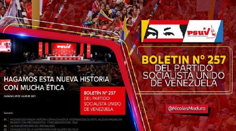 Edición 257 del Boletín del Psuv destaca la importancia que tiene para la militancia de la tolda roja en elecciones del 8Agos
