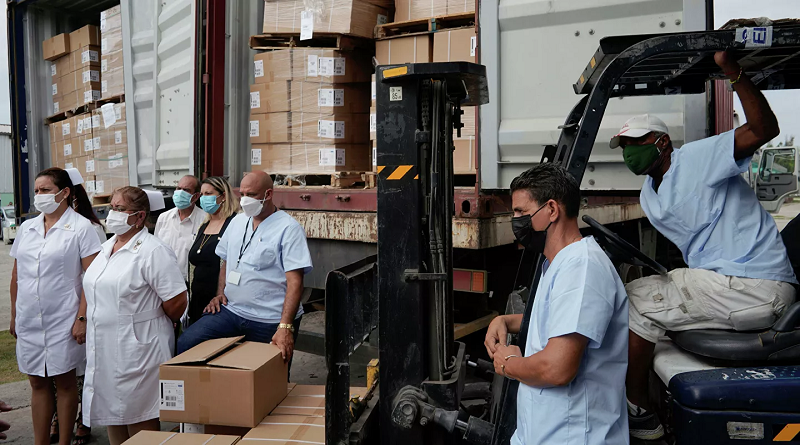 Cuba recibe 1,7 millones de jeringuillas donadas por el pueblo de EE.UU.