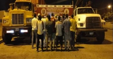 GNB detienen a 10 ciudadanos por comercialización ilícita de 22 mil kilos de chatarras en Monagas