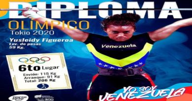 Yusleidy Figueroa finalizó en el sexto lugar en Levantamiento de Pesas en los JJOO