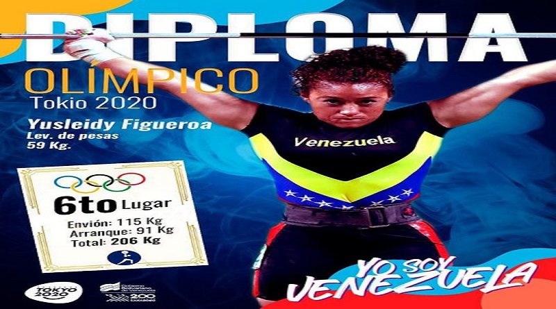 Yusleidy Figueroa finalizó en el sexto lugar en Levantamiento de Pesas en los JJOO
