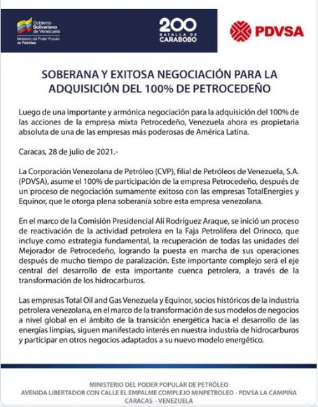 OMS - LA DEBACLE DE PDVSA - Página 29 PDVSA