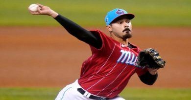 Jesús Aguilar se fue para la calle e impulsó cuatro en victoria de los Marlins y Pablo López consigue récord de abanicados