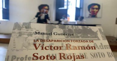 Bautizan libro La desaparición forzada de Víctor Ramón Soto Rojas