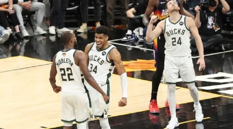 Los Bucks vencen 123-119 a los Suns y se colocan a un triunfo del título de la NBA